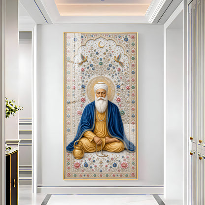 Holy Guru Nanak Dev Ji Premium Acrylic Vertical Wall Art
