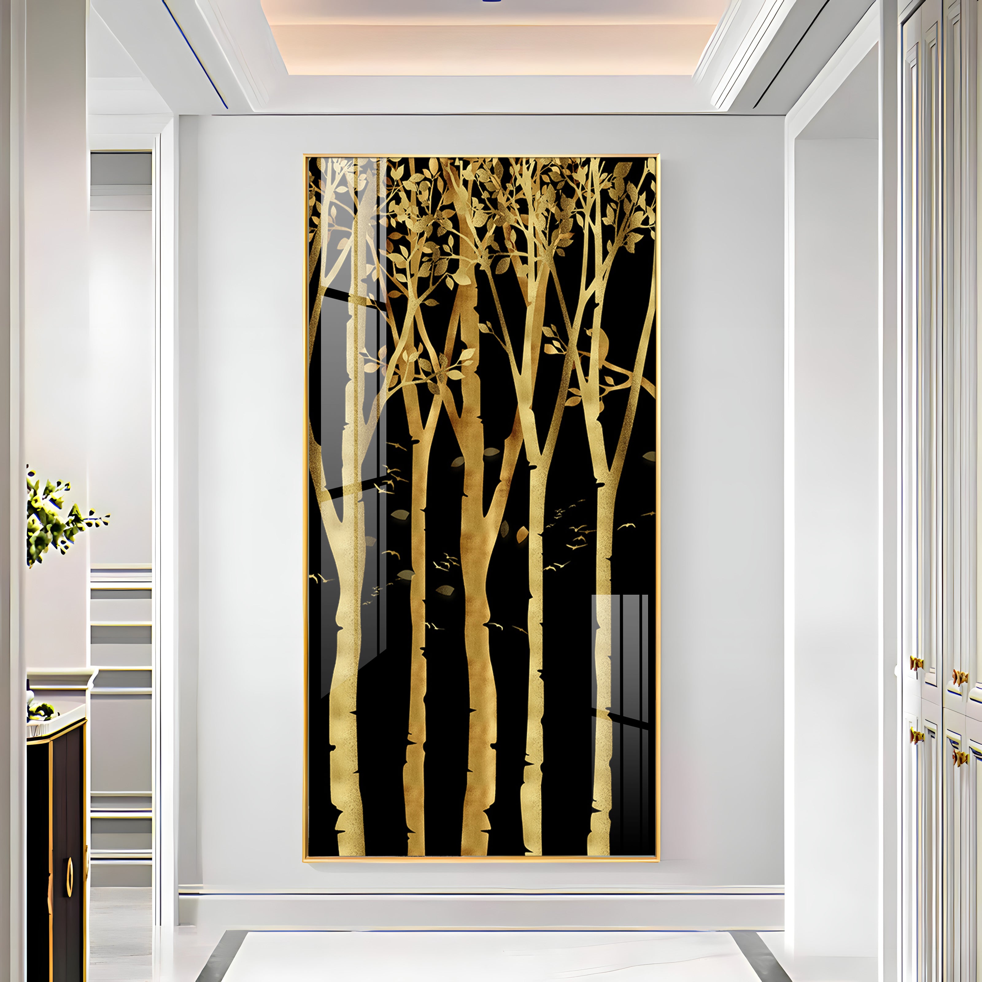 Flowers Abstract Landscape Premium Acrylic Vertical Wall Art