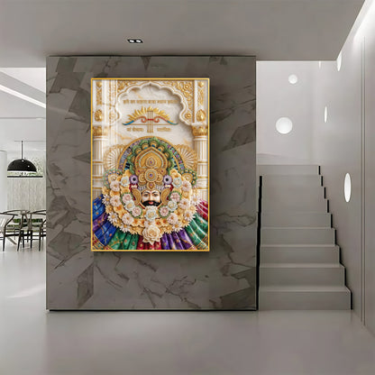 Lord Khatu Shyam Ji Premium Acrylic Vertical Wall Art