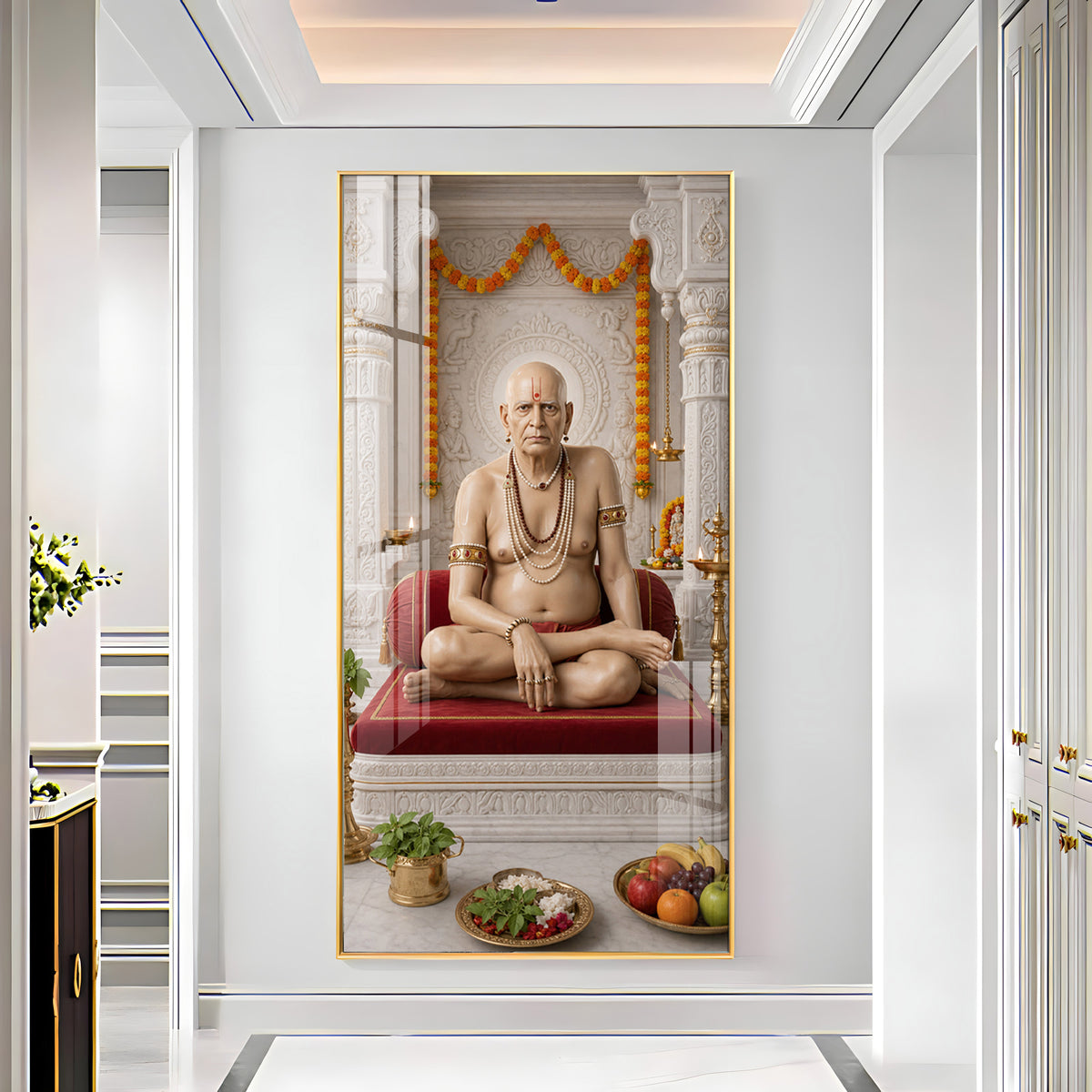 Swami Samarth Premium Acrylic Vertical Wall Art