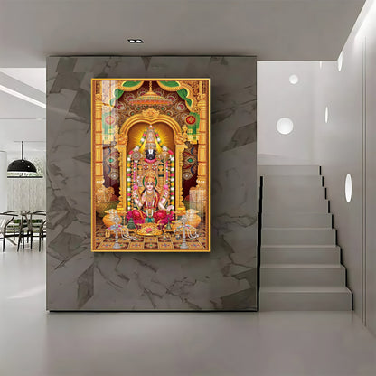 Tirupati Balaji With Goddess Lakshmi Premium Acrylic Vertical Wall Art