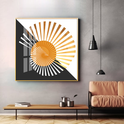 Spiral Or Sunburst Pattern Premium Acrylic Square Wall Art