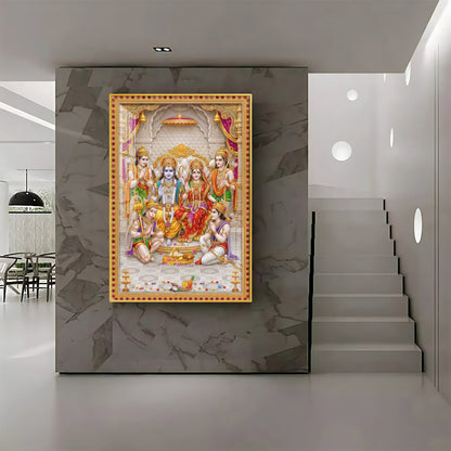 Religious Ram Darbar Premium Acrylic Vertical Wall Art