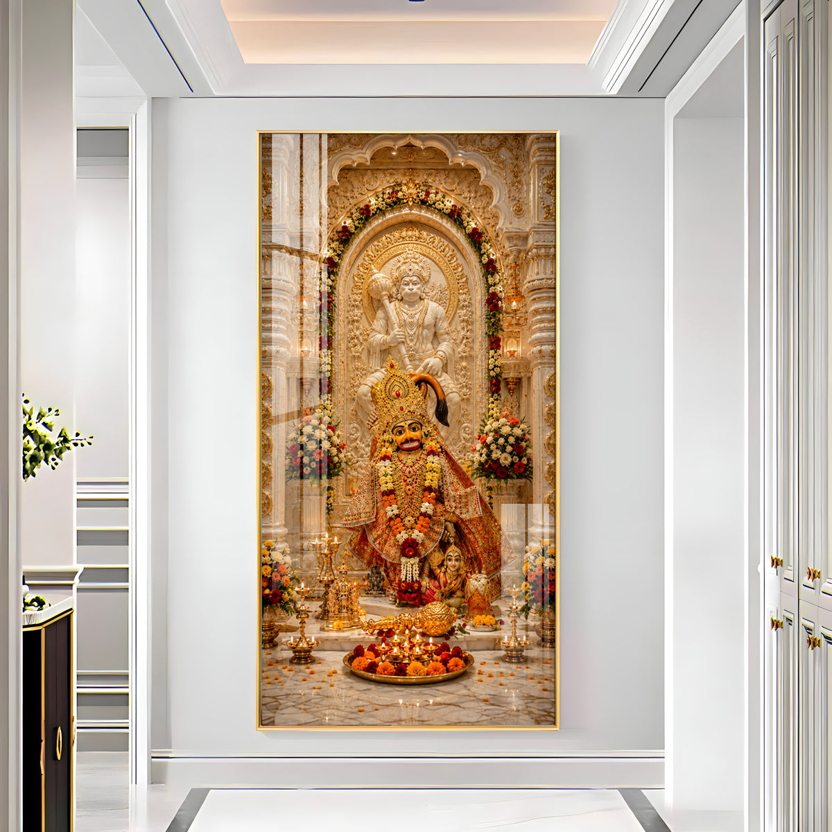 Divine Salangpur Hanumanji In Temple Premium Acrylic Vertical Wall Art