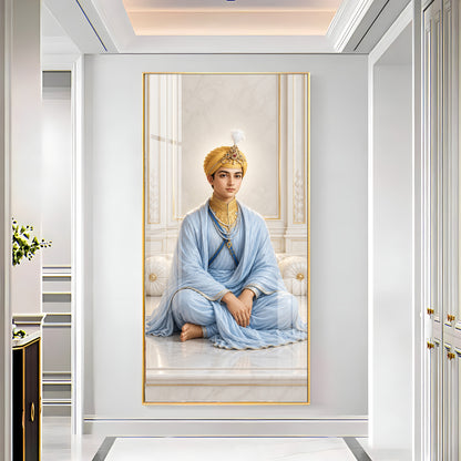 Divine Guru Harkrishan Sahib Premium Acrylic Vertical Wall Art