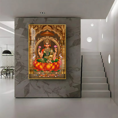 Goddess Lakshmi Premium Acrylic Vertical Wall Art