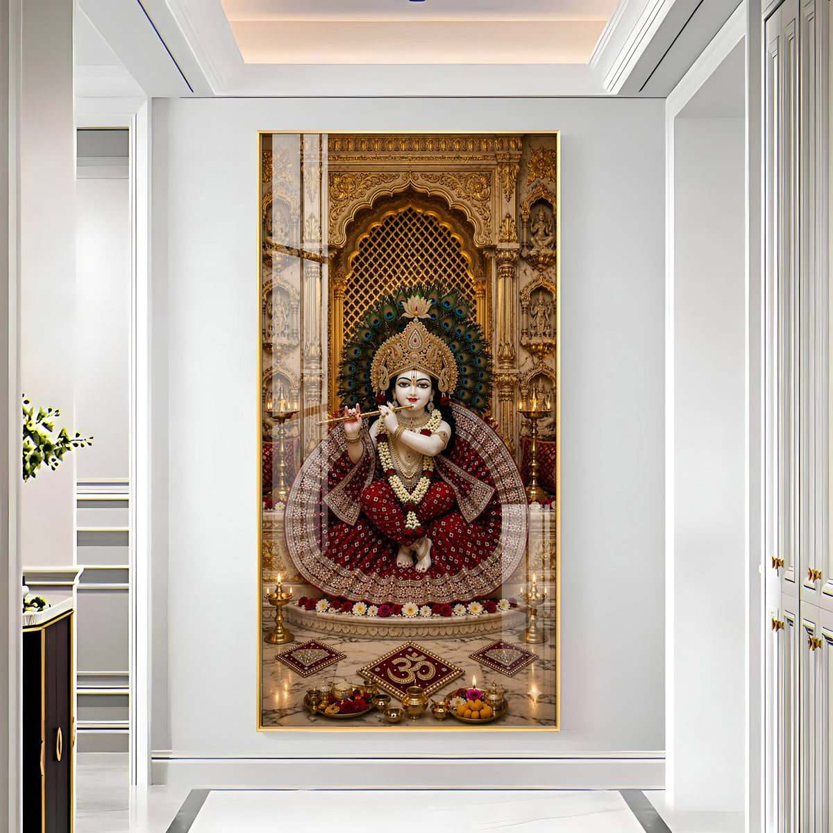 Divine Bal Gopal Krishna Premium Acrylic Vertical Wall Art