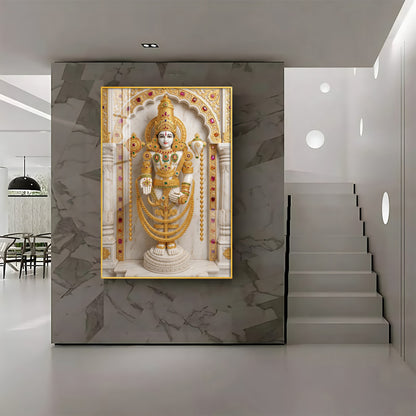 Divine Lord Venkateswara Premium Acrylic Vertical Wall Art