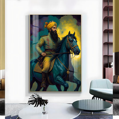 Sikh Warrior Premium Acrylic Vertical Wall Art