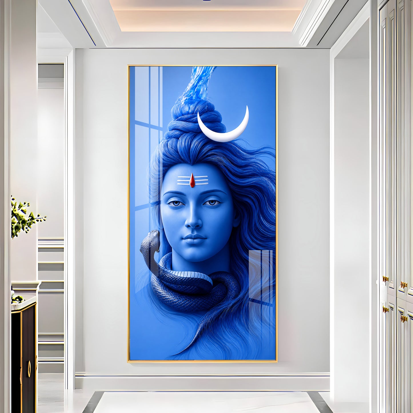 Divine Shiv Premium Acrylic Vertical Wall Art