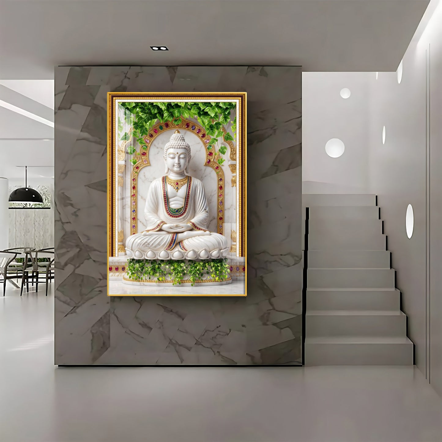Spiritual Meditating Buddha Premium Acrylic Vertical Wall Art