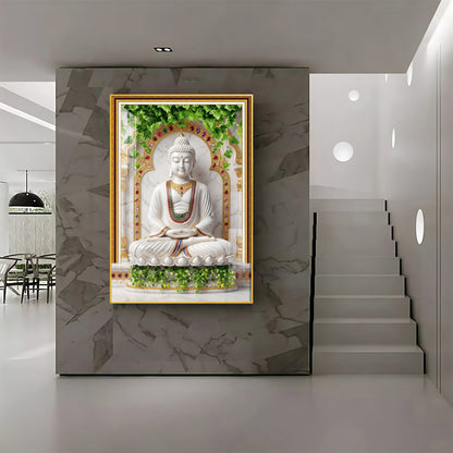 Spiritual Meditating Buddha Premium Acrylic Vertical Wall Art