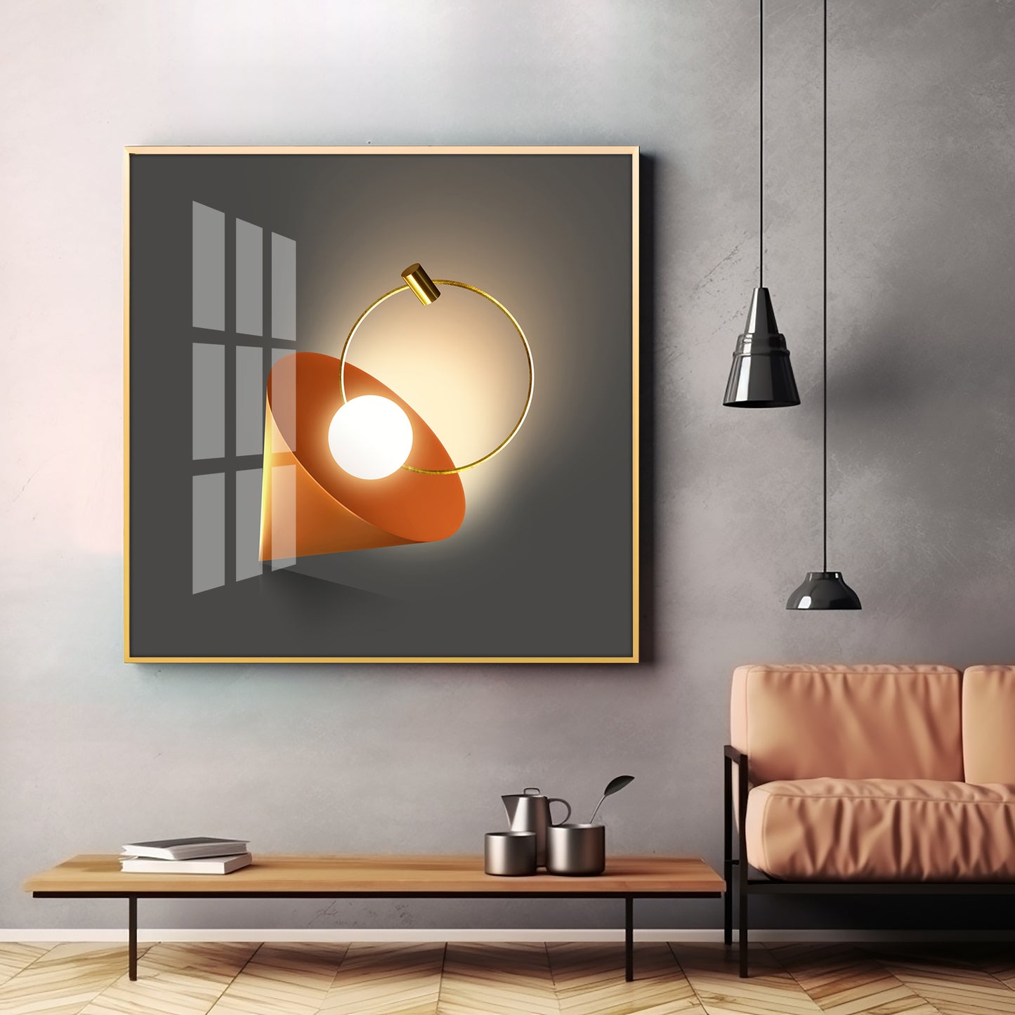 Abstract Geometrical Patterns Premium Acrylic Square Wall Art