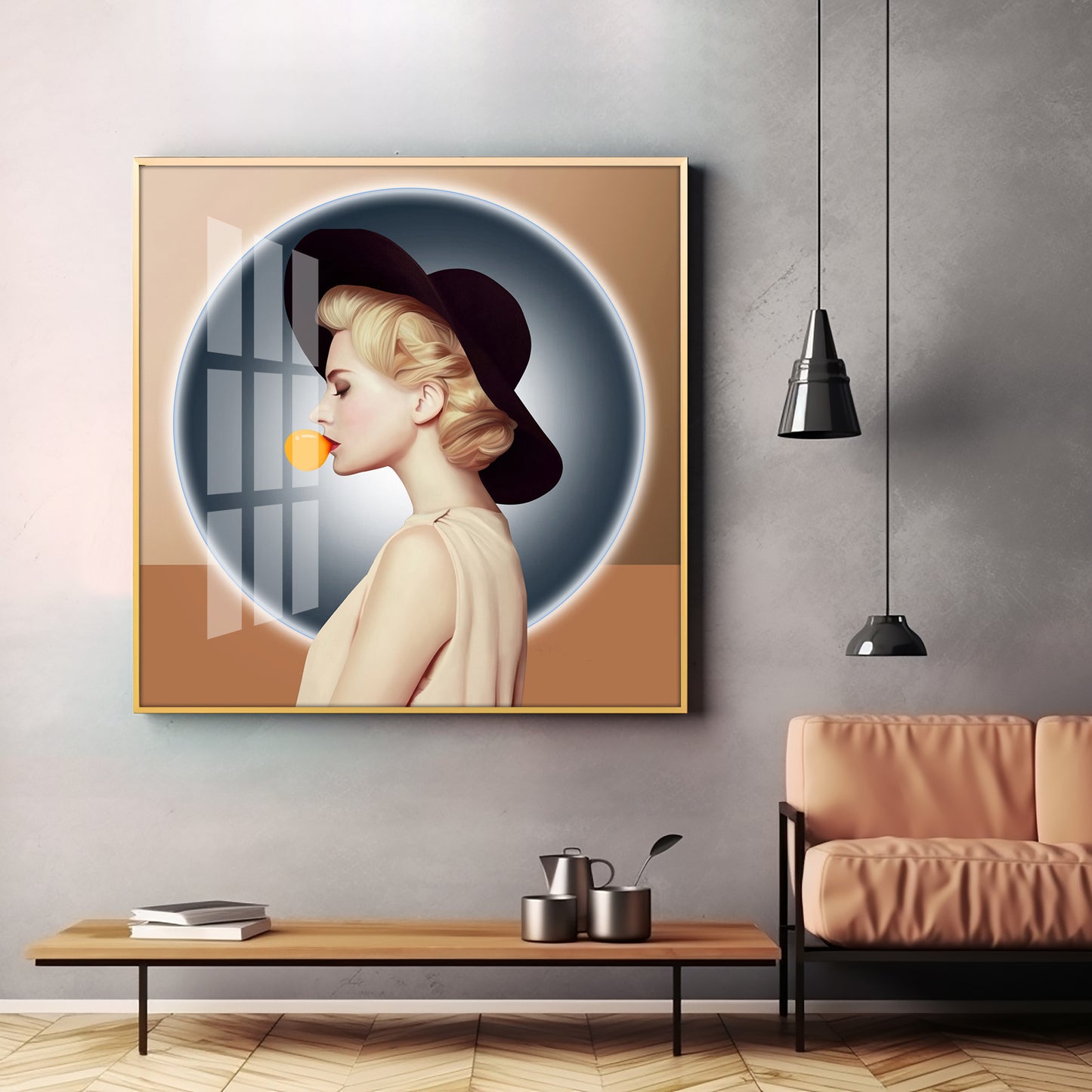 Modern Woman Premium Acrylic Square Wall Art