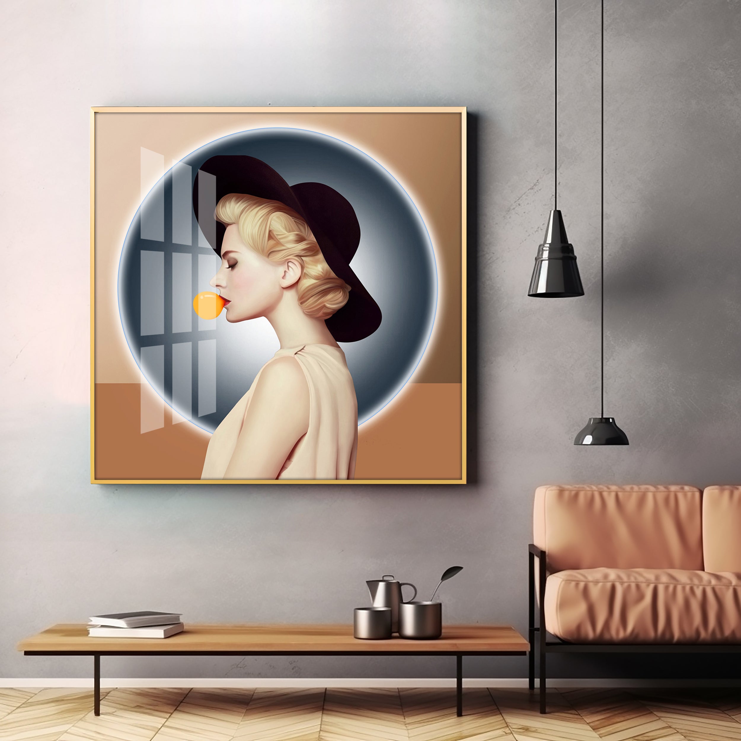 Modern Woman Premium Acrylic Square Wall Art