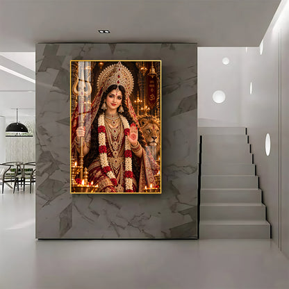 Durga Maa Premium Acrylic Vertical Wall Art