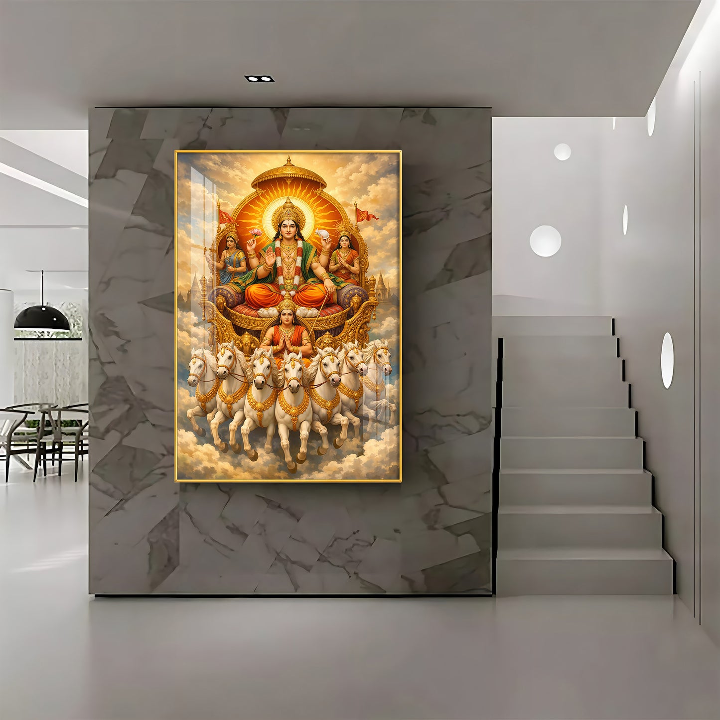 Jay Surya Dev Bhagwan Premium Acrylic Vertical Wall Art