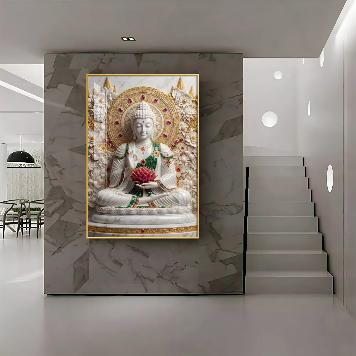 Enlightened Buddha Premium Acrylic Vertical Wall Art