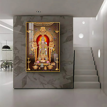 Depicts Lord Murugan Premium Acrylic Vertical Wall Art