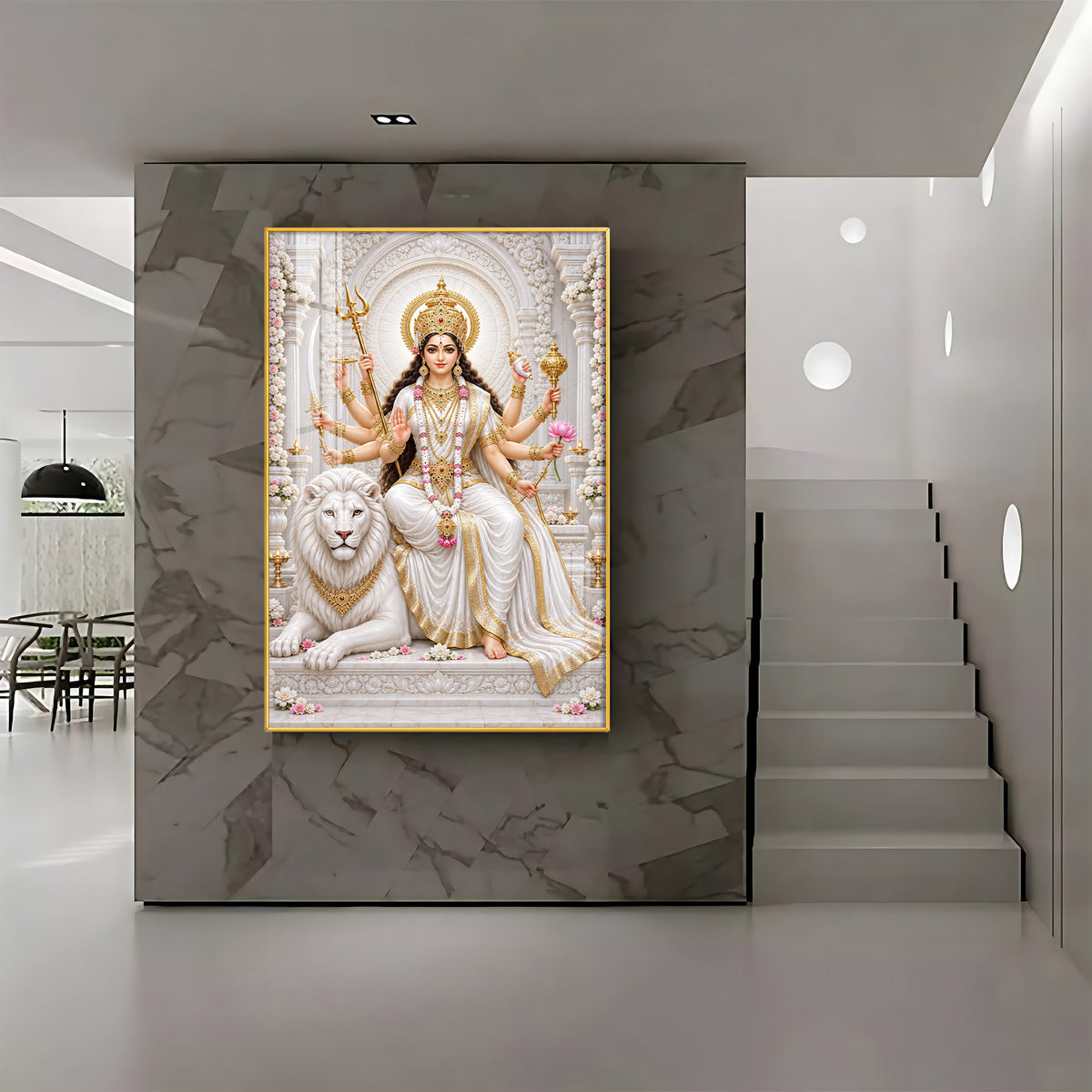 Mata Sherawali Premium Acrylic Vertical Wall Art