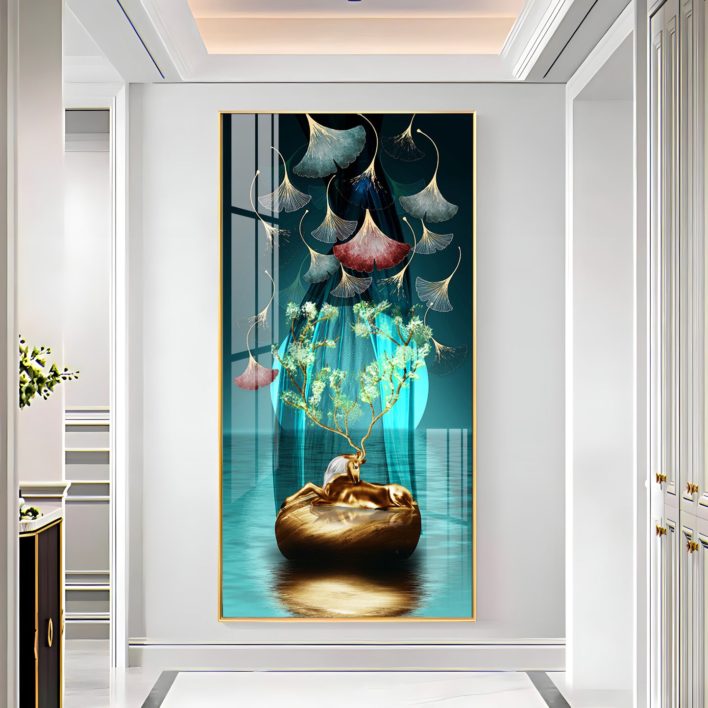 Elegant Petal Premium Acrylic Vertical Wall Art