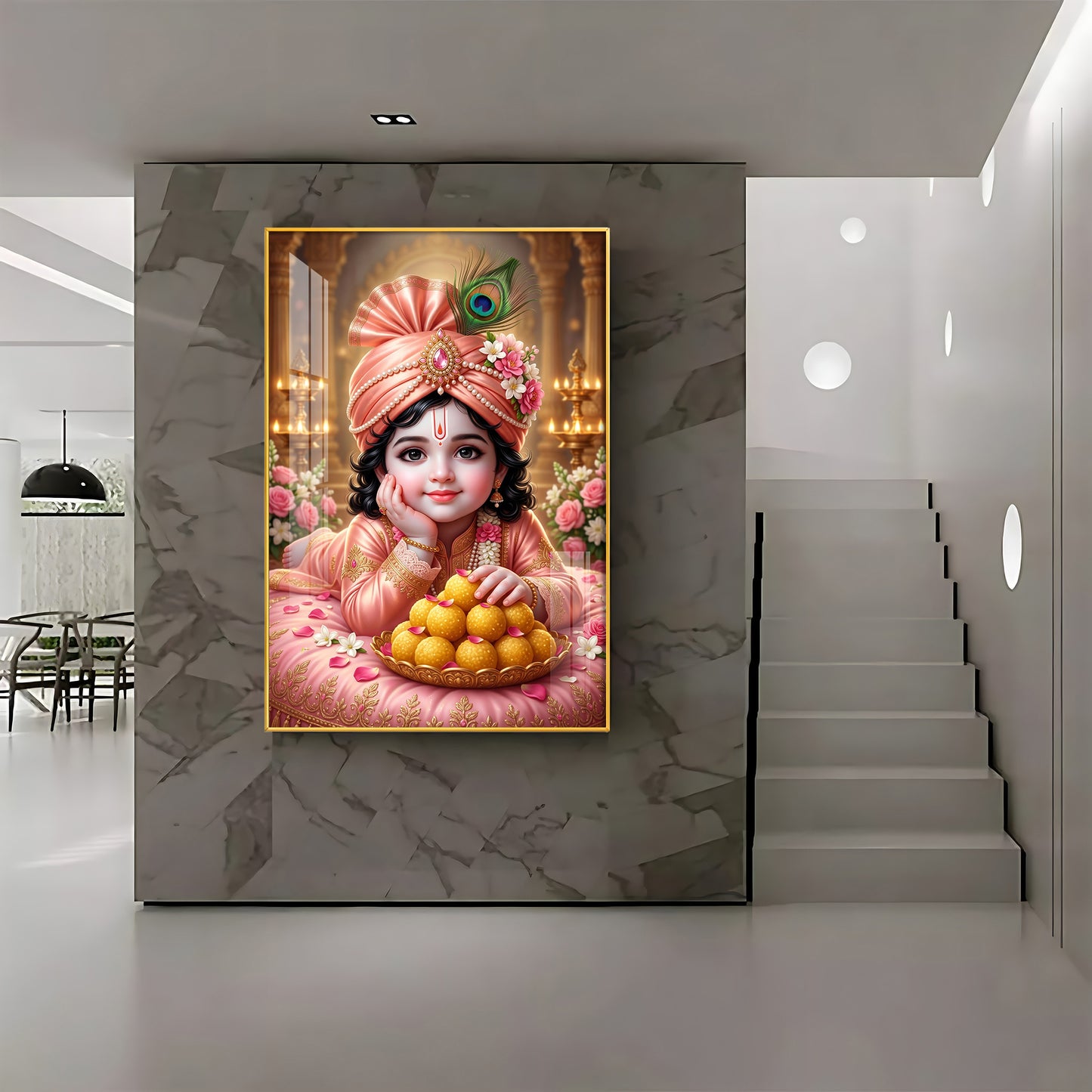 Little Kanha Ji Premium Acrylic Vertical Wall Art