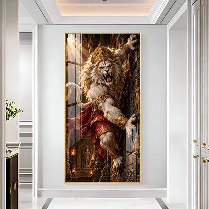 Bhagwan Narsimha Premium Acrylic Vertical Wall Art