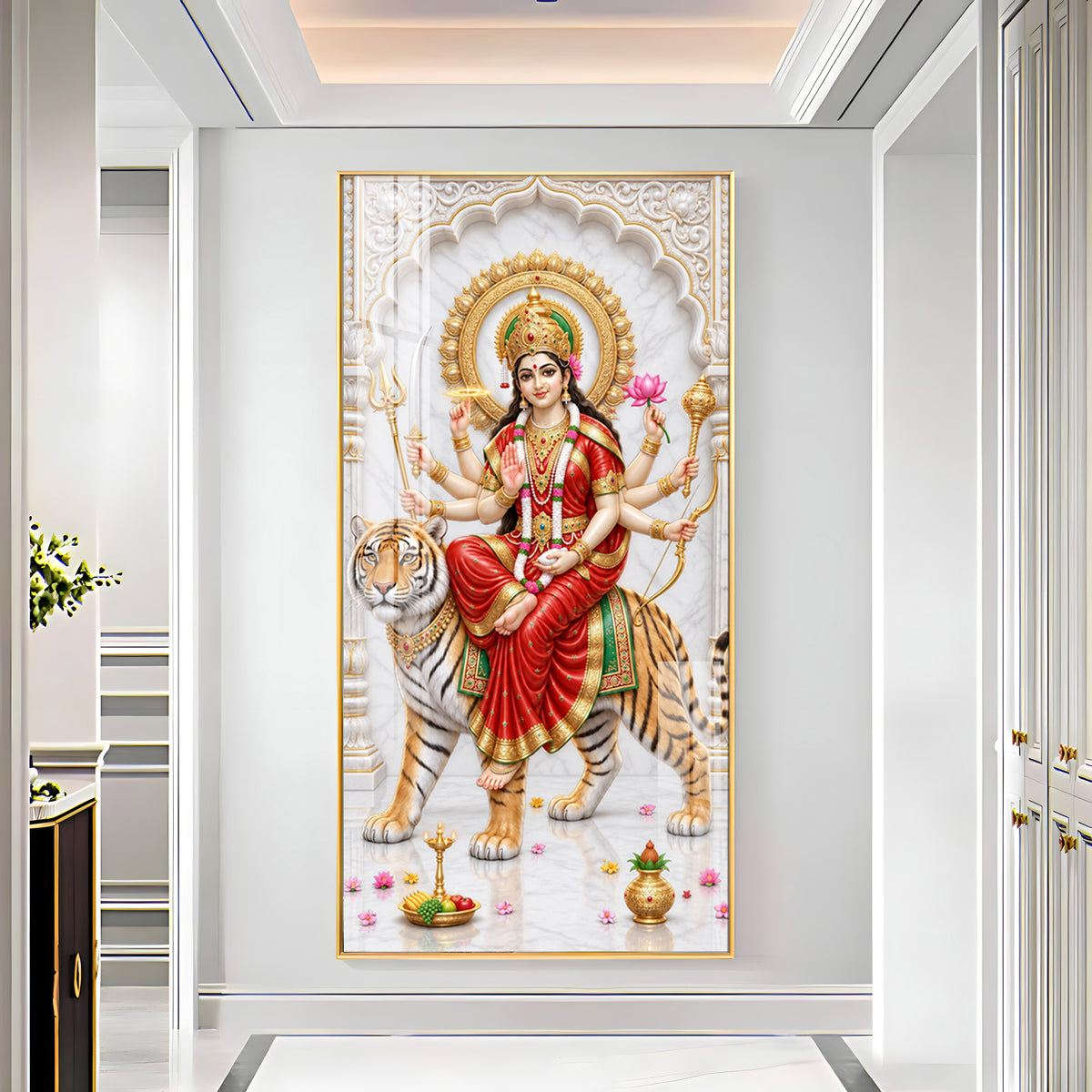 Maa Ambika Premium Acrylic Vertical Wall Art