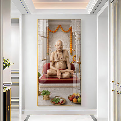 Swami Samarth Premium Acrylic Vertical Wall Art