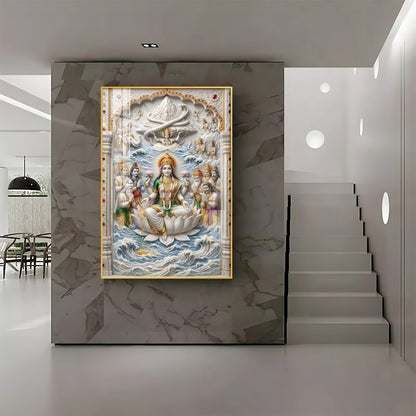 Daughter Of The Ocean Shri Lakshmi Premium Acrylic Vertical Wall Art