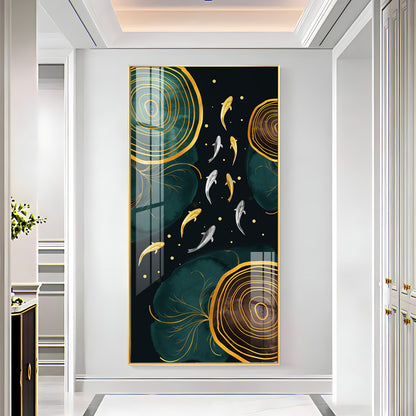 Fishes In Ocean Premium Acrylic Vertical Wall Art