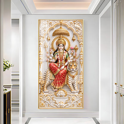 Royal Durga Maa Premium Acrylic Vertical Wall Art