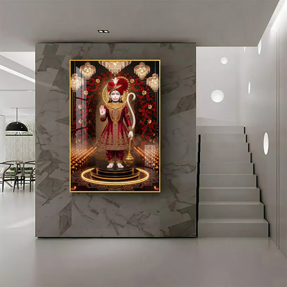 Lord Bajrangbali Premium Acrylic Vertical Wall Art