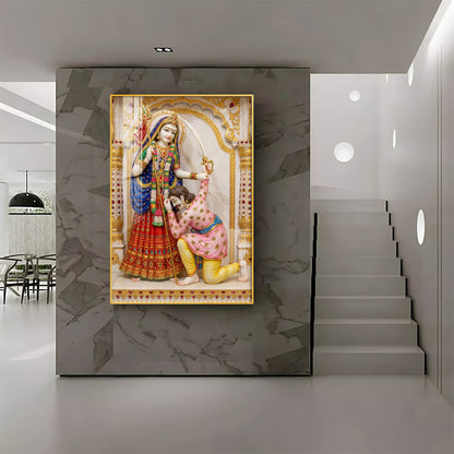 Hindu goddess Khodiyar Mata Premium Acrylic Vertical Wall Art