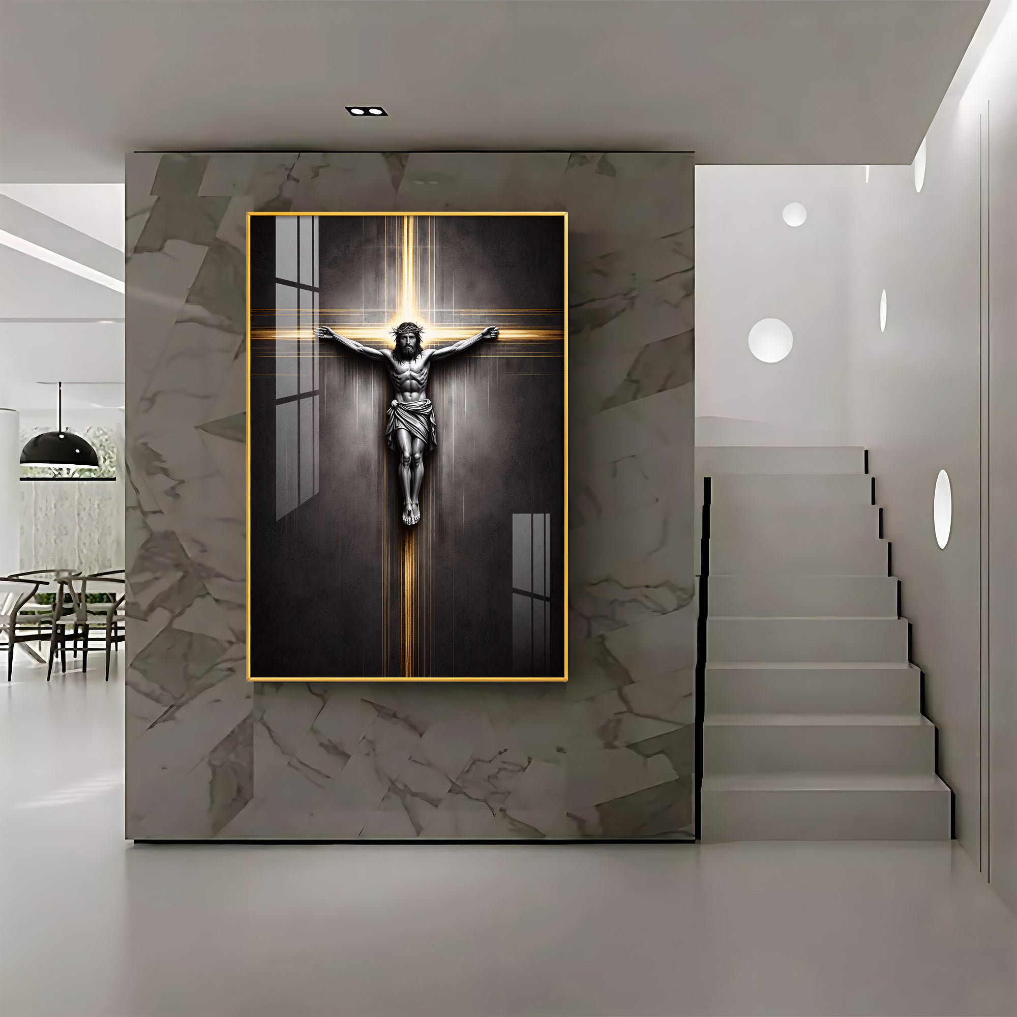 Sacred Crucifixion Premium Acrylic Wall Art