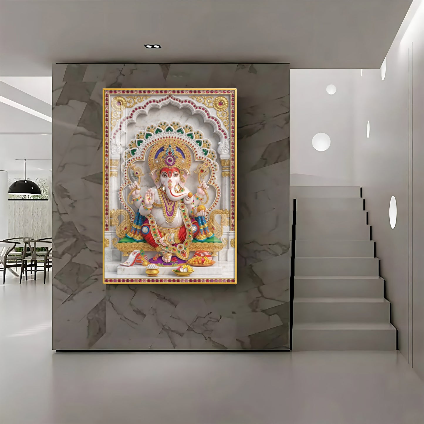 Mangal Murti Ganesh Ji Premium Acrylic Vertical Wall Art