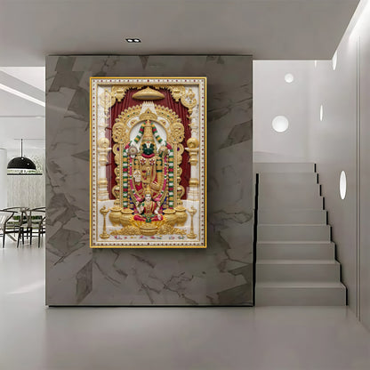 Balaji Lakshmi Tanjore Premium Acrylic Vertical Wall Art