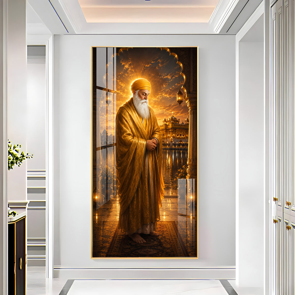 Founder Of Sikhism Guru Nanak Dev Ji Premium Acrylic Vertical Wall Art