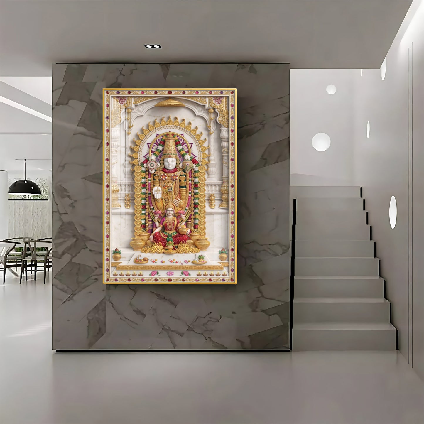 Lord Venkateswara Bala ji Premium Acrylic Vertical Wall Art