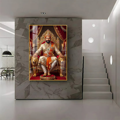 Chhatrapati Shivaji Maharaj Premium Acrylic Vertical Wall Art