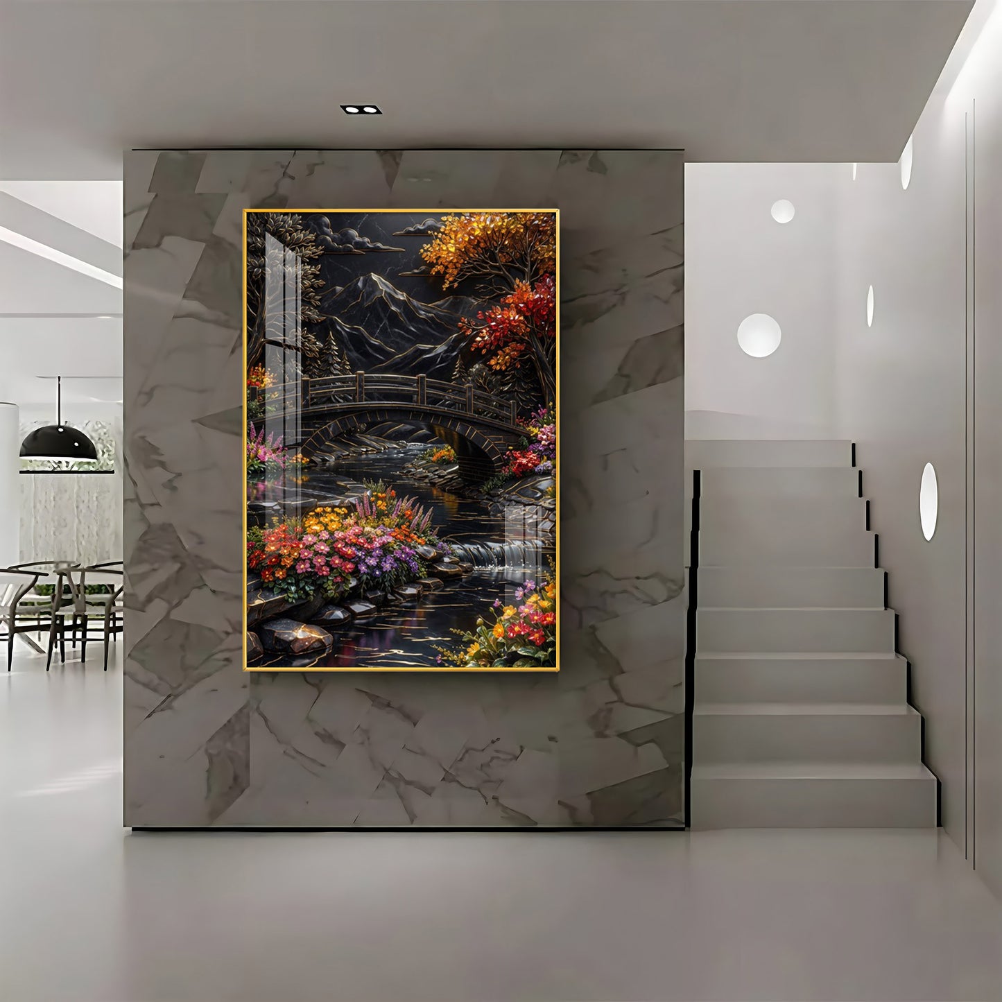 Tranquil Garden Premium Acrylic Vertical Wall Art
