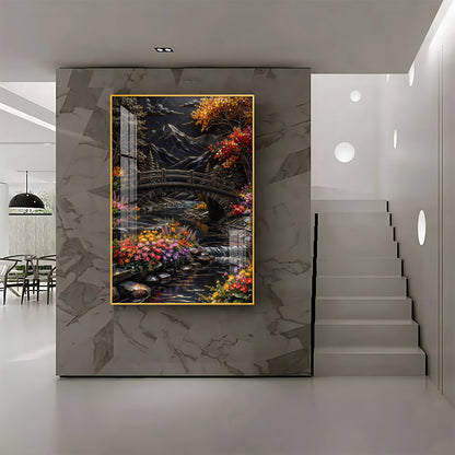 Tranquil Garden Premium Acrylic Vertical Wall Art