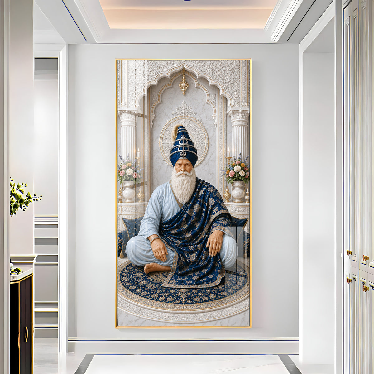 Divine Baba Deep Singh Premium Acrylic Vertical Wall Art