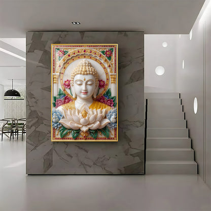 Inner Radiance Peace Of Buddha Premium Acrylic Vertical Wall Art