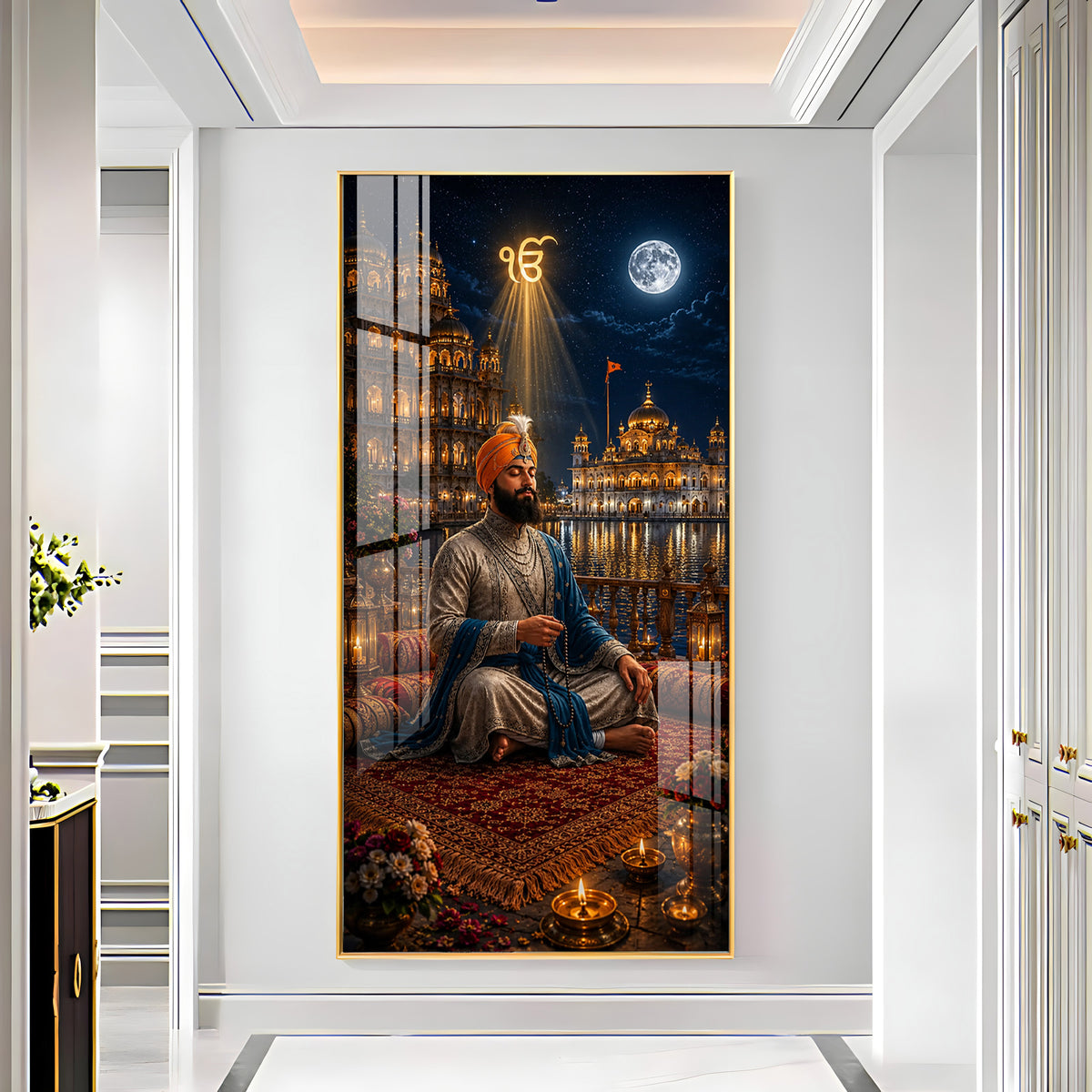 Harmandir Sahib Ji Premium Acrylic Vertical Wall Art