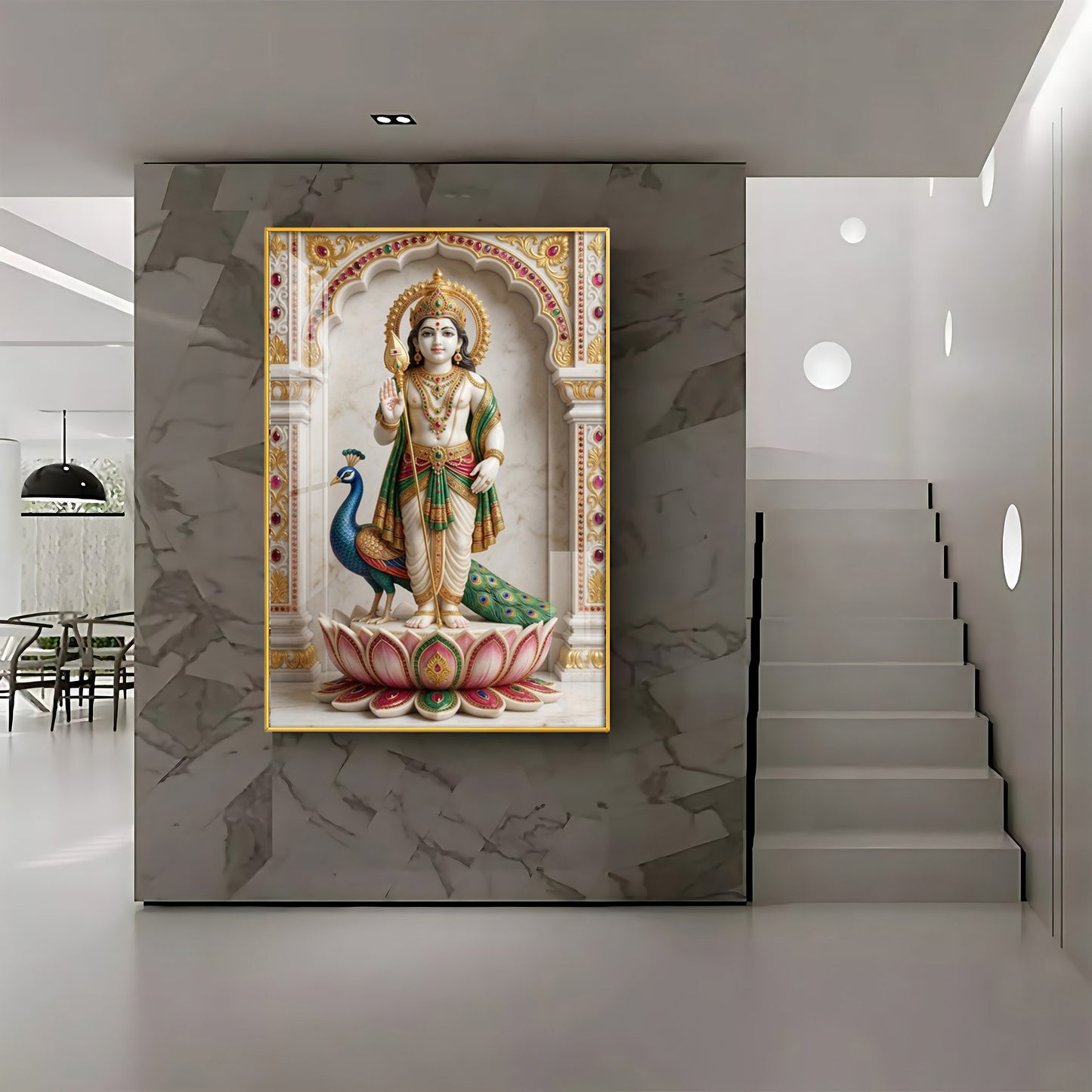 Divine Lord Murungan Premium Acrylic Vertical Wall Art