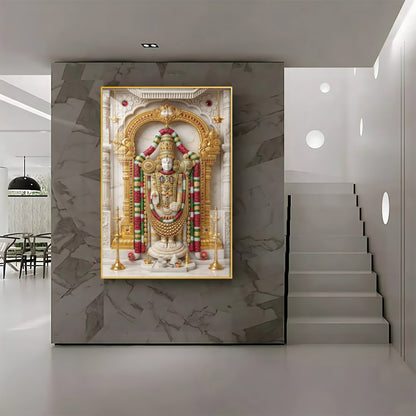 Divine Shree Venkateswara Premium Acrylic Vertical Wall Art