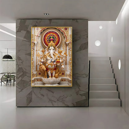 Lord Vinayaka Premium Acrylic Vertical Wall Art