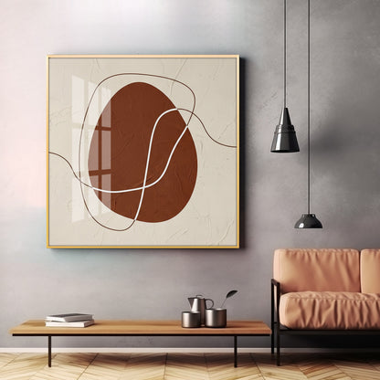 Minimalist Eggscape Premium Acrylic Square Wall Art