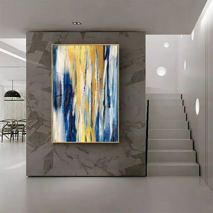 Radiant Blue Fusion Premium Acrylic Vertical Wall Art